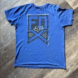 Fox Men's Blue Graphic T-Shirt